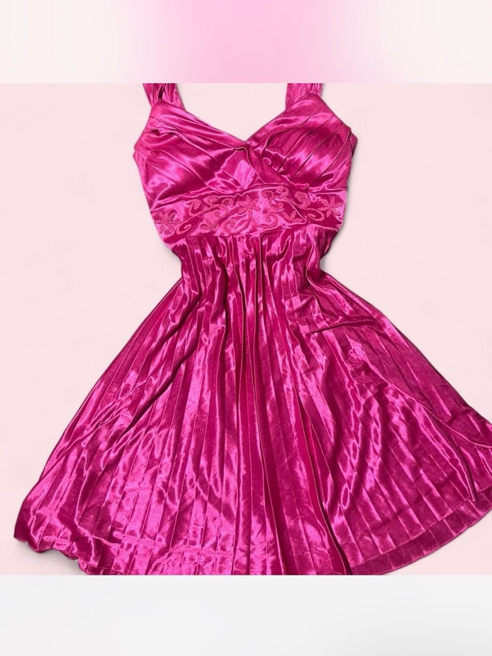 Trixxi Girls Hot Pink Satin Party Dress